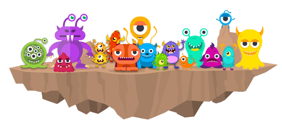 Asteroid with monsters